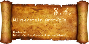 Winterstein András névjegykártya